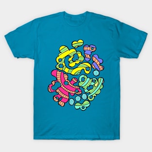 Drops of water under neon T-Shirt